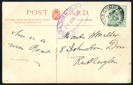 1910 PPC 'S.S Lord Of The Isles' Franked ½d KEVII Tied Greenock Double Ring C.d.s. & Alongside 'RMS Lord Of The Isles' O - Altri & Non Classificati