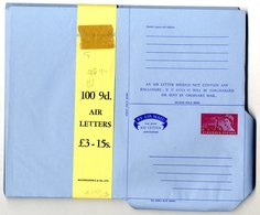 1966 Airmail Letter Sheet 9d Carmine Unused & Un-folded Examples (100) In Original McCorquodale Yellow Wrapper, Huggins  - Other & Unclassified