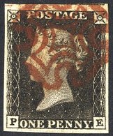 Plate 1b PE, Good To Large Margins, Cancelled By A Boldly Struck Red MC. - Other & Unclassified
