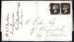 1841 Jan 27th EL From Fort William To Strontian, Franked Pl.4 DE & EE, Both Adhesives Are Either Cut Into Or Touching Ma - Other & Unclassified