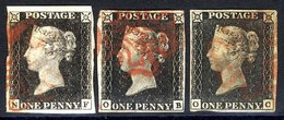 Plate 4 NF, Slight Crease, Also OB, Clear Margins Except N.E Corner Touching, Plus OC, Four Margins, All Cancelled In Re - Autres & Non Classés