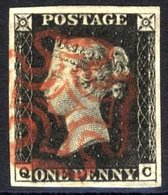 Plate 4 QC, Good To Large Margins, Superb Red MC. - Other & Unclassified