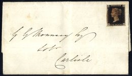 1840 Nov 9th Cover From Newcastle To Carlisle Franked Pl.6 GF, Good To Large Margins, Cancelled By Red MC, Reverse Newca - Autres & Non Classés