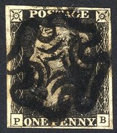 Plate 10 PB, Four Margin Example With Boldly Struck Black MC. - Other & Unclassified