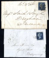 1840 2d LG, Three Margined Example On A Cover From Coleraine To Ballymoney, Also QL, Three Margined Example On A Cover F - Autres & Non Classés