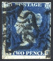 Plate 2 TB, Good To Huge Margins, Small Portion Of Adjoining Stamp Visible At Left, Cancelled Black MC's. - Other & Unclassified