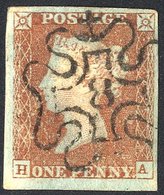 1841 1d Red-brown HA, Good To Large Margined Example, Cancelled By The No. 8 In Maltese Cross, Fine Upright Strike. (1)  - Sonstige & Ohne Zuordnung