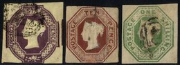 1847 Embossed Set (10d - Faults), From SG.54/61. (3) - Autres & Non Classés