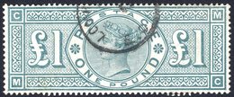 1891 £1 Green MC, Superb U Example With Part C.d.s, SG.212. - Other & Unclassified