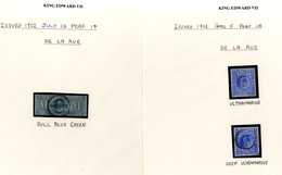 1902-13 KEVII Good To VFU Collection Written Up On Leaves In Protectors Commencing With ½d & 1d Value Together On A Piec - Other & Unclassified