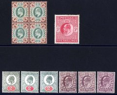 1902-11 M Group Comprising 2d (3) UM, 4d Green & Brown M Block Of Four, 6d (3) UM (gum Creases), 5s M (gum Disturbance). - Altri & Non Classificati