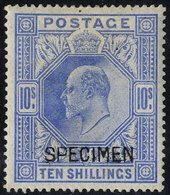 1902 10s Ultramarine Optd SPECIMEN Type 16, Fine M, SG.265s. (1) Cat. £500 - Other & Unclassified