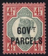 GOVT PARCELS 1892 4½d Green & Carmine, Large Part O.g, Centred Slightly Low To Right, SG.O71. (1) Cat. £400 - Other & Unclassified