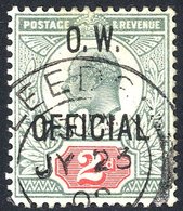 O.W OFFICIAL 1902-03 2d Yellowish Green & Carmine Red, VFU With Double Ring C.d.s, SG.O38. (1) Cat. £450 - Other & Unclassified