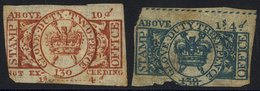 GLOVE DUTY 1785 2d Red (130) 'above10d Not Exceeding 1/4' & 3d Blue Green (138) 'above 1/4d' Both Faults. Scarce. - Altri & Non Classificati