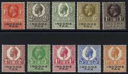 INCOME TAX 1914 1d To 10s Set UM (10s Gum Crease), Barefoot 1/10. - Sonstige & Ohne Zuordnung