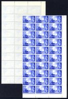 1948 Channel Islands Liberation 2½d Ultramarine Complete UM Sheets (2) Of 120 Stamps Each, Incl. Varieties Crown Flaw (R - Other & Unclassified