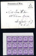 ISLE OF MAN Miscellaneous Group Of Items Incl. 1963 3d Chalky Paper UM Corner Marginal Block Of Fifteen (SG.2a), WWI P.O - Other & Unclassified
