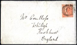 BRITISH LEVANT 1873 Cover To England, Franked Vermilion Pl.12 (SG.Z92), Tied Fine Barred Oval 'C' For Constantinople, Re - Other & Unclassified