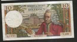 FRANCE - BANQUE De FRANCE - 10 Francs VOLTAIRE ( K. 2 / 12 / 1965 ) Serie: S. 208 - 10 F 1963-1973 ''Voltaire''