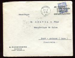 Allemagne - Enveloppe De Danzig Pour La France En 1931 - Réf O26 - Danzig