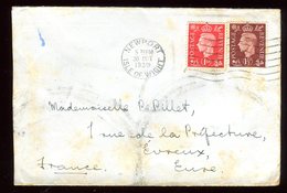 Royaume Uni - Enveloppe De Newport Pour La France En 1939 - Réf O47 - Marcofilia