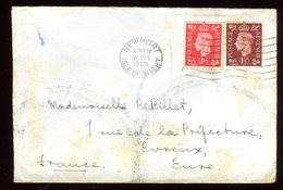 Royaume Uni - Enveloppe De Newport Pour La France En 1939 - Réf O47 - Postmark Collection