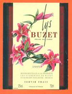 étiquette Vin De Buzet Cuvée Lys 1995 Les Vignerons à Buzet Sur Baise - 75 Cl - Blumen