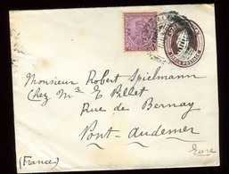 Inde - Entier Postal + Complément Pour La France En 1928 - Réf O55 - 1911-35 Koning George V