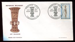 Madagascar - Enveloppe FDC 1964 - Art Malgache - O 129 - Madagascar (1960-...)