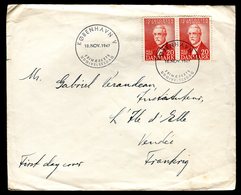 Danemark - Enveloppe FDC 1947 - O 143 - FDC