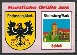 Deutschland Ansichtskarte - Aufkleber Rheinsberg / Mark, Gesendet, Mit Briefmarke - Rheinsberg