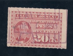 Sc#RL1 20c Customs Fee Stamp, New York Customs House 1887 Issue - Service