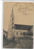 79 SAINT-LOUP-SOUS-THONET . LAMAIRE . Carte-Photo , église Animée , édit : Sans , écrite Au Recto 1918 , état Extra - Saint Loup Lamaire