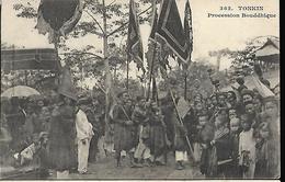 Delcampe - Tonkin  Procession Bouddhique CPA 1905 - Demonstrationen