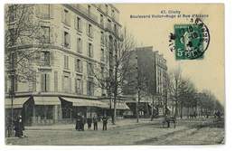 Delcampe - CPA 92 CLICHY BOULEVARD VICTOR HUGO ET RUE D'ALSACE - Clichy
