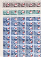 1951 Italia Italy Repubblica GIOCHI GINNICI DI FIRENZE 50 Serie Di 3 Valori In Foglio MNH** Sheet - Feuilles Complètes