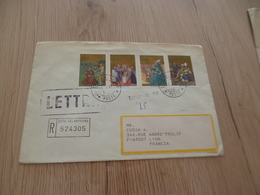 Lettre Italie Italia 04/198 4 Tp En Recommandé Et Vignette Douane Pour Lyon - Storia Postale