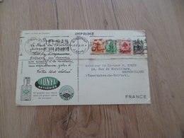 Lettre Liban Libano 4 TP Anciens Sur Pub Ionyl 09/11/1951 Flamme Le Liban C'est La Santé - Líbano