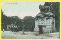 * Laken - Laeken (Brussel - Bruxelles) * (Mangelschotz) La Garde Royale, Soldat, Animée, Couleur, Lion, Chateau - Laeken