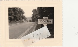 91 - SAINT-CHERON - Panneau Entrée De La Ville Situé Sur La D 132     ( Photo Originale 10,7 Cm X 8 Cm ) - Other & Unclassified