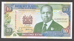 KENYA.  : 10 Schillings - 1990 - P24b - UNC - Kenia