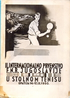 EX.YU. Opatija. II  International Table Tennis Championship Of YU. 1950.g. - Table Tennis