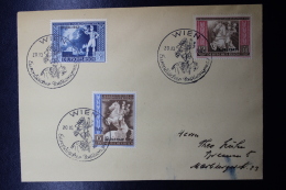 Austria: Anschluss  Cover Wien Europaischer Postcongress 20-10-1942 Mi 823 - 825 - Cartas & Documentos