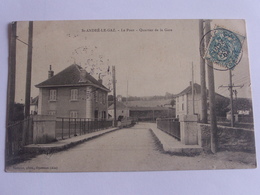 Saint Andre Le Gaz - Le Pont - Quartier De La Gare - Cpa 1904 - Saint-André-le-Gaz