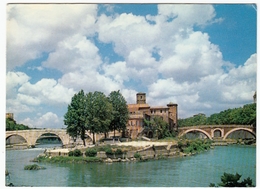 ROMA - ISOLA TIBERINA, PONTE CESTIO E PONTE FABRICIO - 1982 - Fiume Tevere