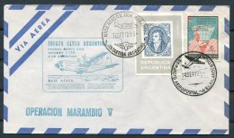 1972 Argentina Antartida Antarctica Polar Airletter Operacion Marambio V Flight - Voli Polari