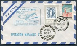 1972 Argentina Antartida Antarctica Polar Airletter Operacion Marambio V Flight - Polar Flights