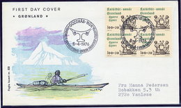 GREENLAND 1976 Sports Fund Block Of 4 On FDC.  Michel 97 - FDC