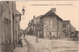 CPA Carrières Sous Poissy  Grande Rue Et Rue Carnot 78 Yvelines - Carrieres Sous Poissy